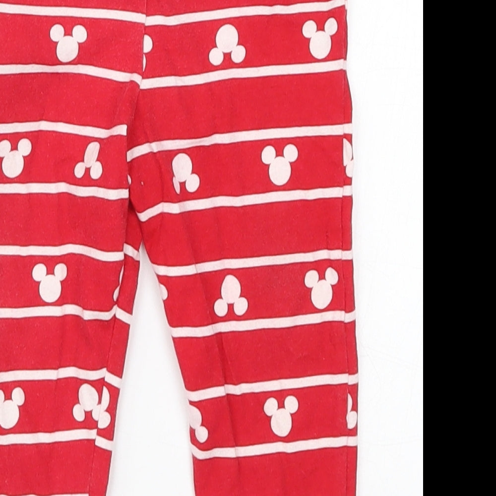 Brand and care label for F&F Baby Red Striped sweatpants, size 12-18, Months - Pyjama Pants Mickey Mouse