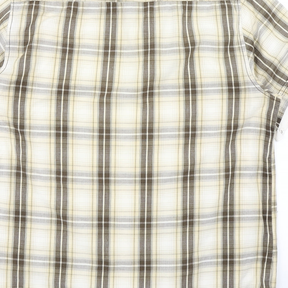 Trait Mens Brown Plaid Button-Up Size M