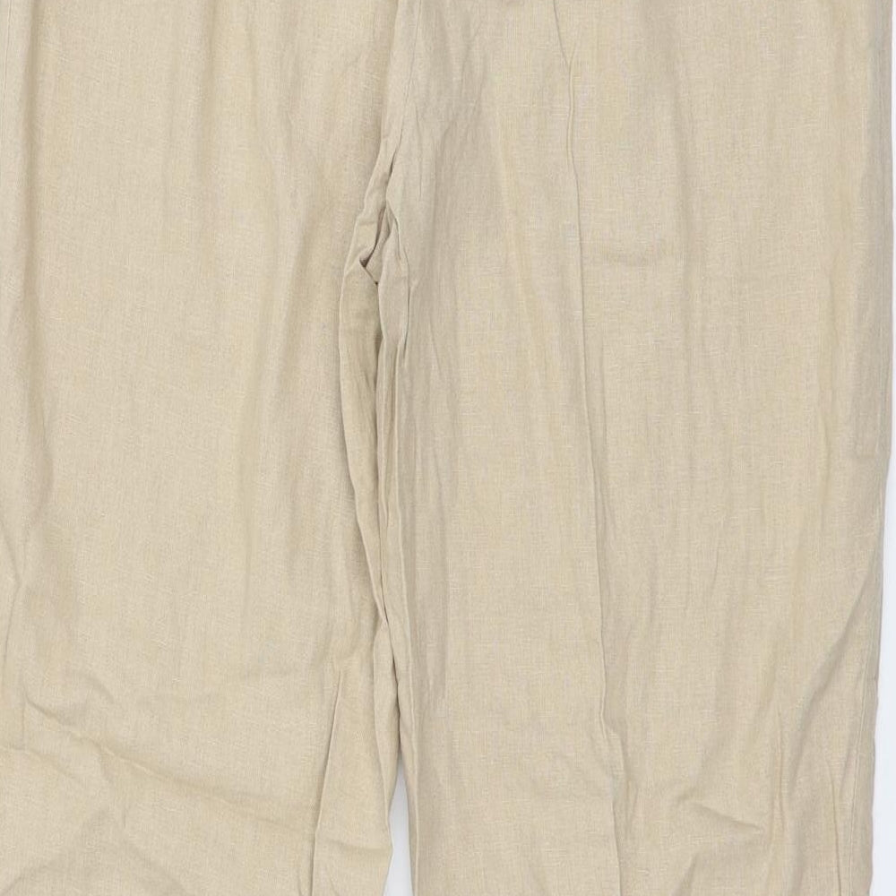 Marks and Spencer Womens Beige Trousers Size 14 L29 in