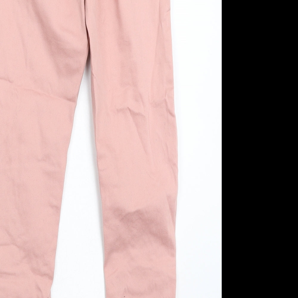 Denim & Co. Girls Pink Denim Skinny Jeans Size 11-12 Years - Distressed