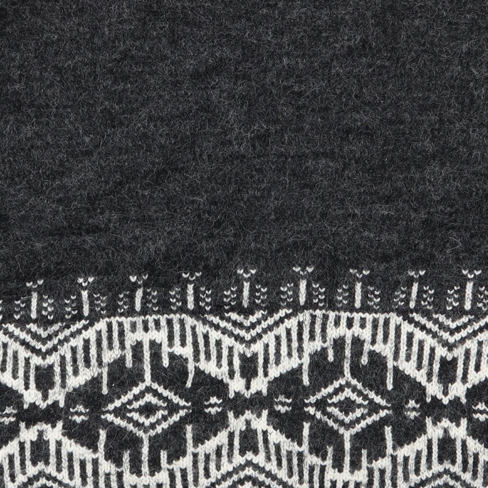FOREVER 21 Womens Grey Geometric Pullover Jumper Size L