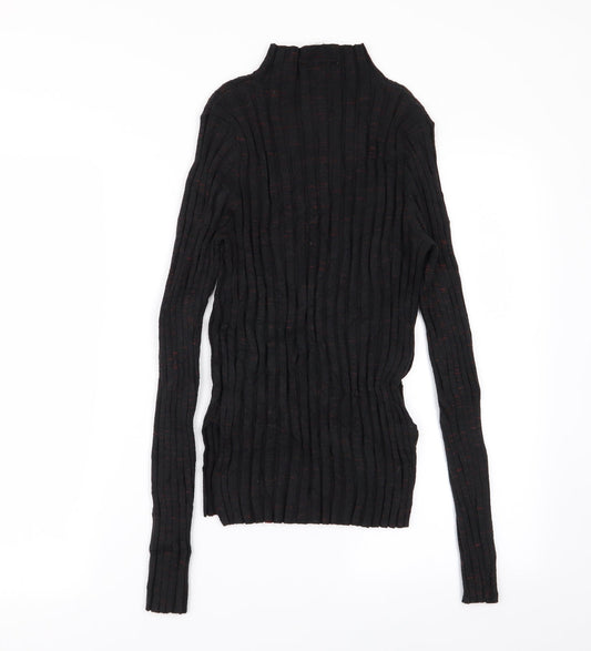 Topshop Womens Black Basic T-Shirt Size L
