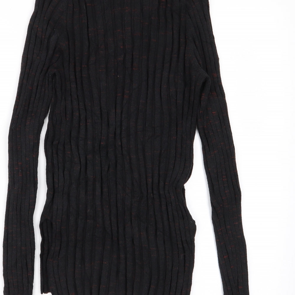Topshop Womens Black Basic T-Shirt Size L