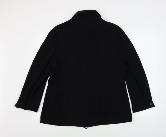 planet Womens Black Jacket Coat Size 14