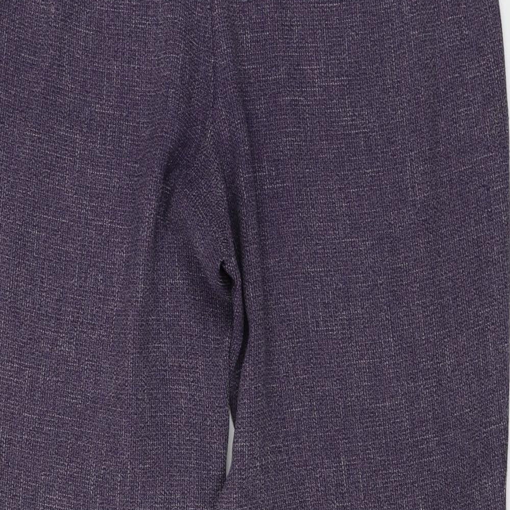 Marks and Spencer Womens Purple Trousers Size 14 L25 in