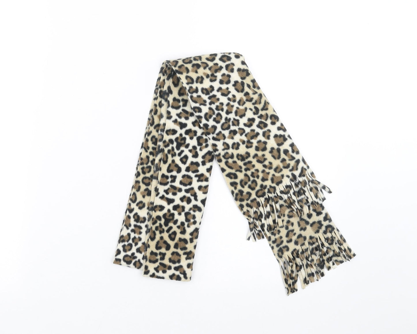 Preworn Womens Beige Animal Print Scarf