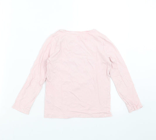 F&F Girls Pink Solid Top Pyjama Top Size 6-7 Years - star