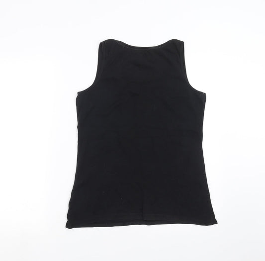 Wardrobe Essentials Womens Black Basic Tank Size 16
