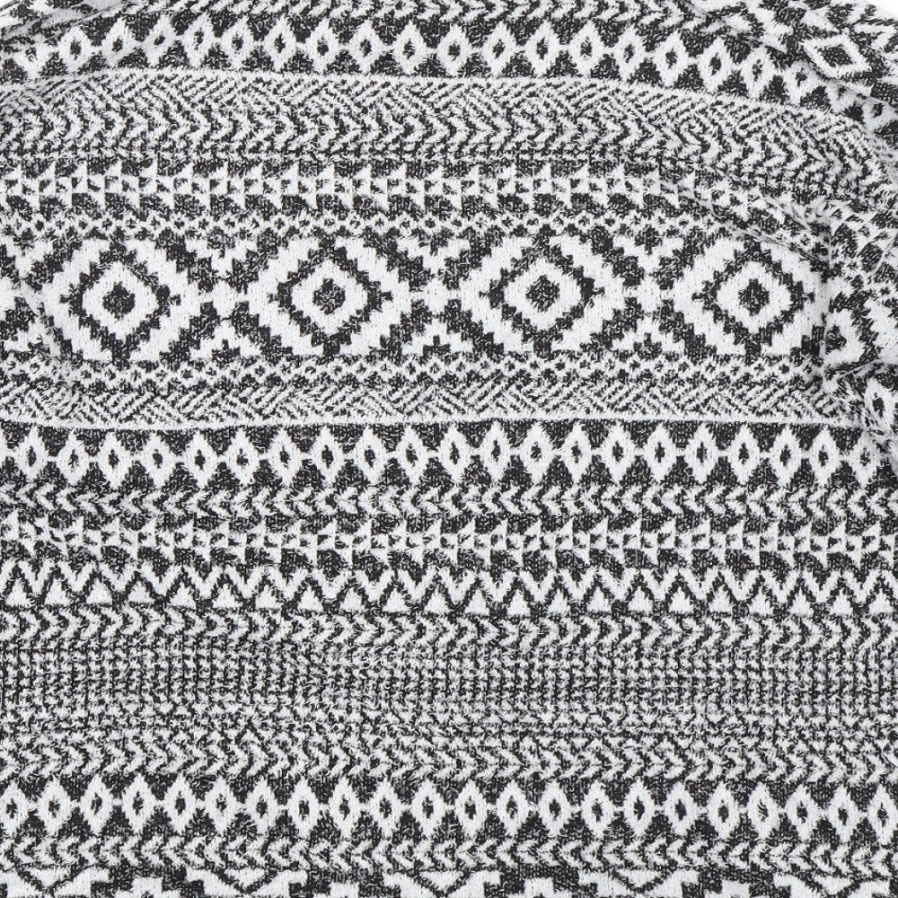 Peacocks Womens Black Fair Isle Pullover Jumper Size M