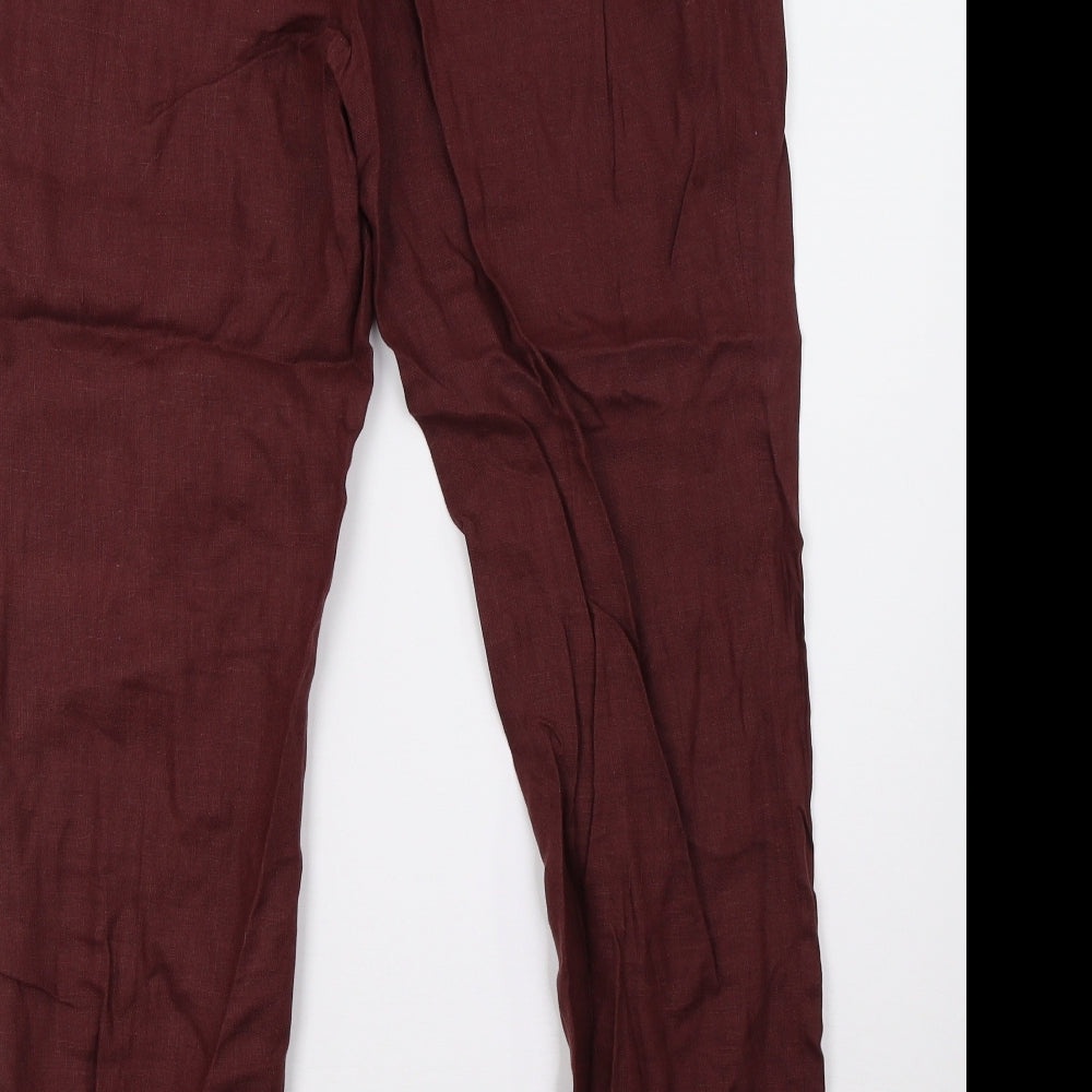 NEXT Womens Red Trousers Size 14 L31 in