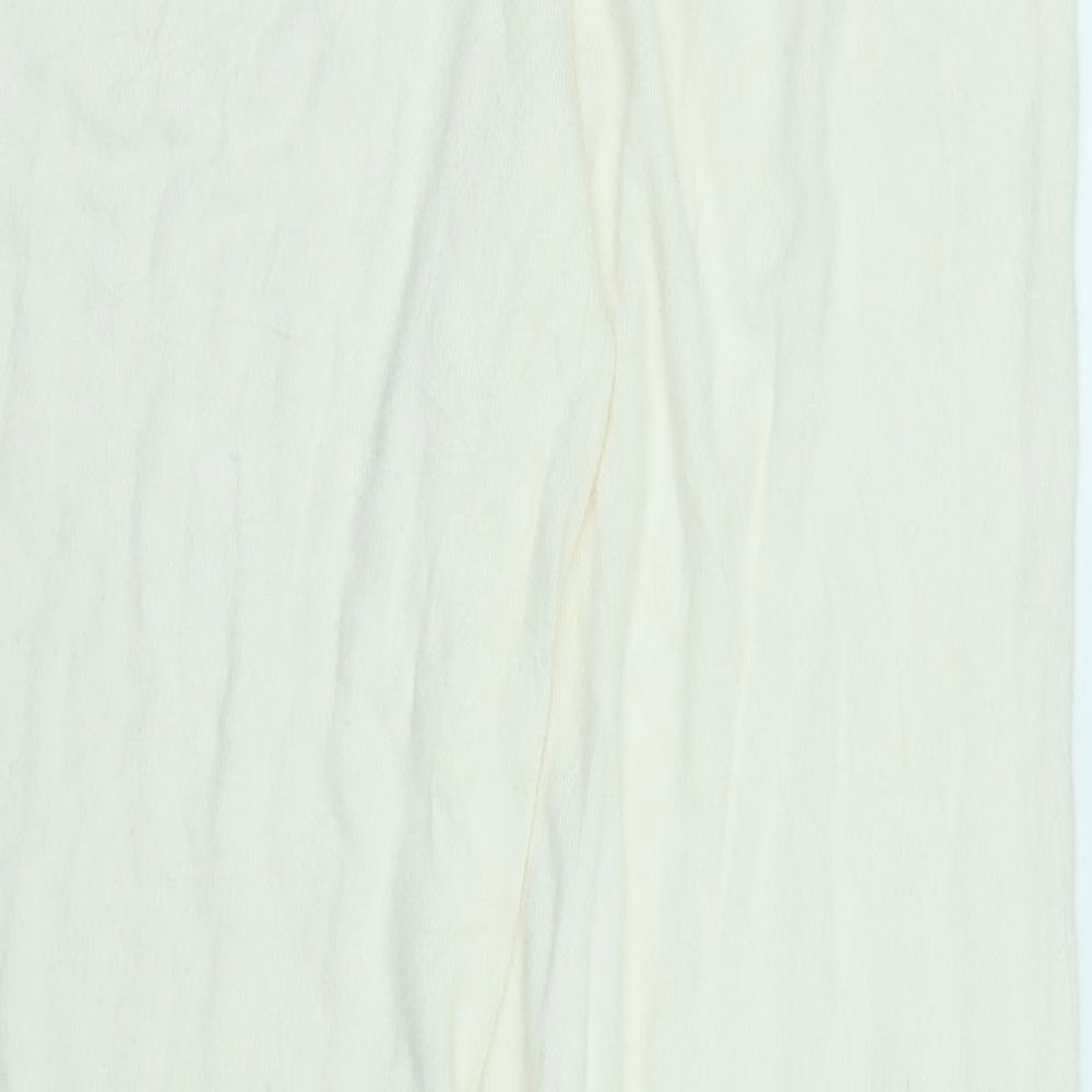 M&S Womens Ivory Solid Chemise Pyjama Set Size 6