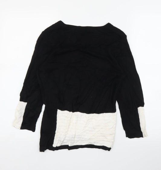 Warble Womens Black Basic Blouse Size S