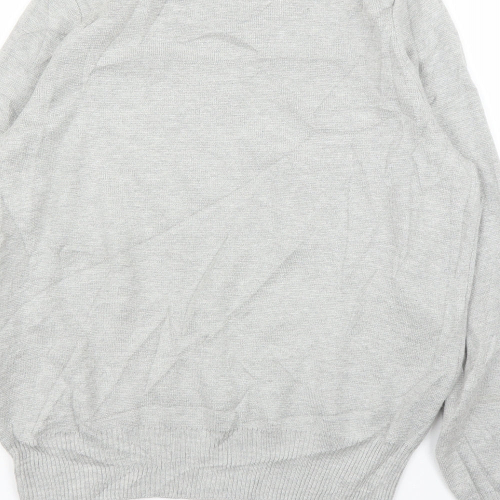 Topshop Womens Grey Floral Pullover Jumper Size 6