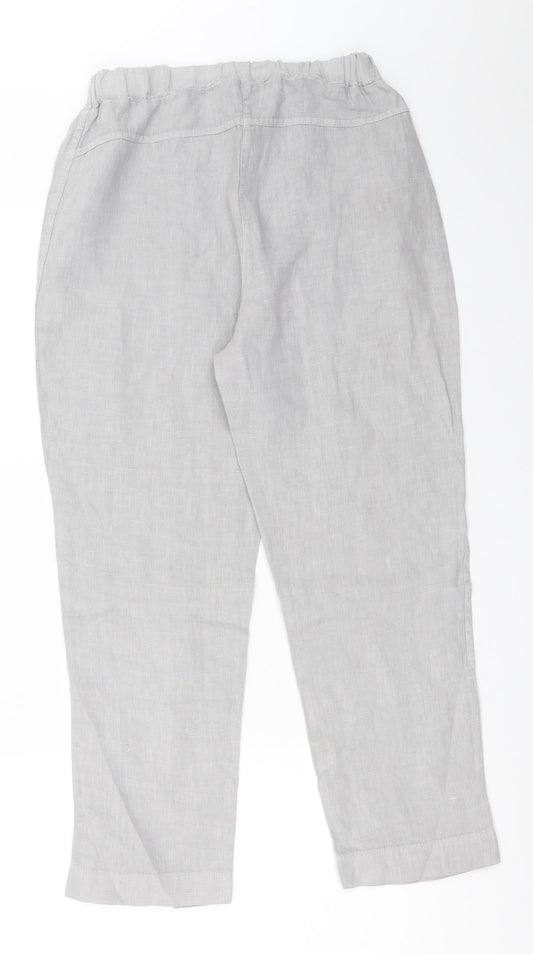 Leuggi Womens Grey Cropped Trousers Size 8 L23 in