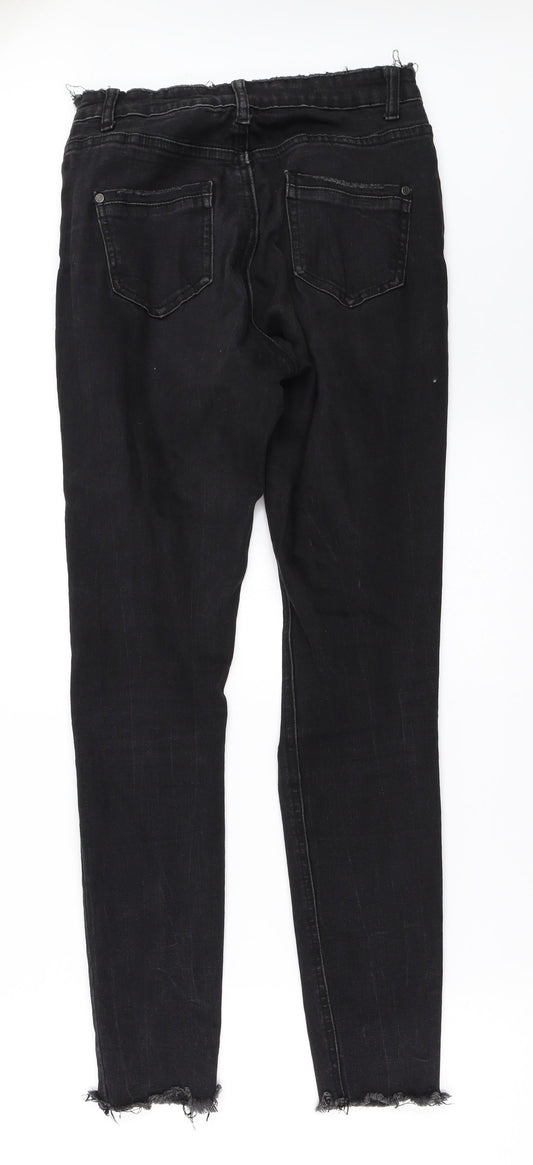 Missguided Womens Black Denim Skinny Jeans Size 10 L28.5 in