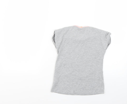 univeral studios Girls Grey Geometric Top Pyjama Top Size 7-8 Years