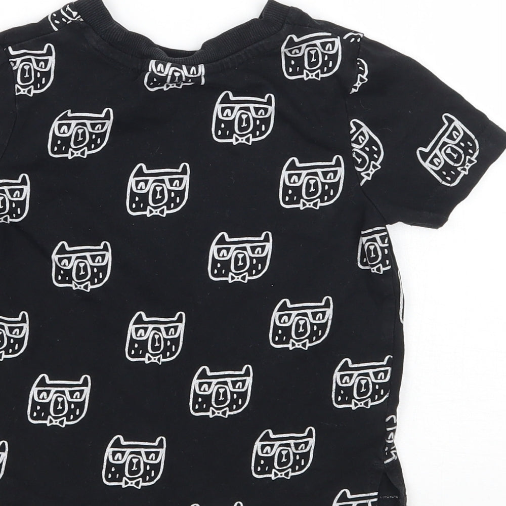 George Boys Black Geometric Basic T-Shirt Size 2 Years