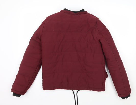 Boohoo Womens Purple Jacket Coat Size S - Maroon