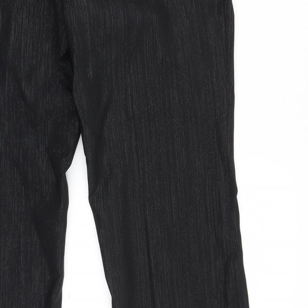 Florence & Fred Womens Black Striped Trousers Size 8 L30 in