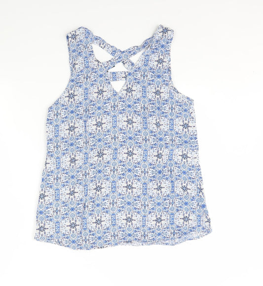 New Look Womens Blue Fair Isle Basic Tank Size 10