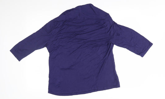 Savoir Womens Blue Basic Blouse Size 20