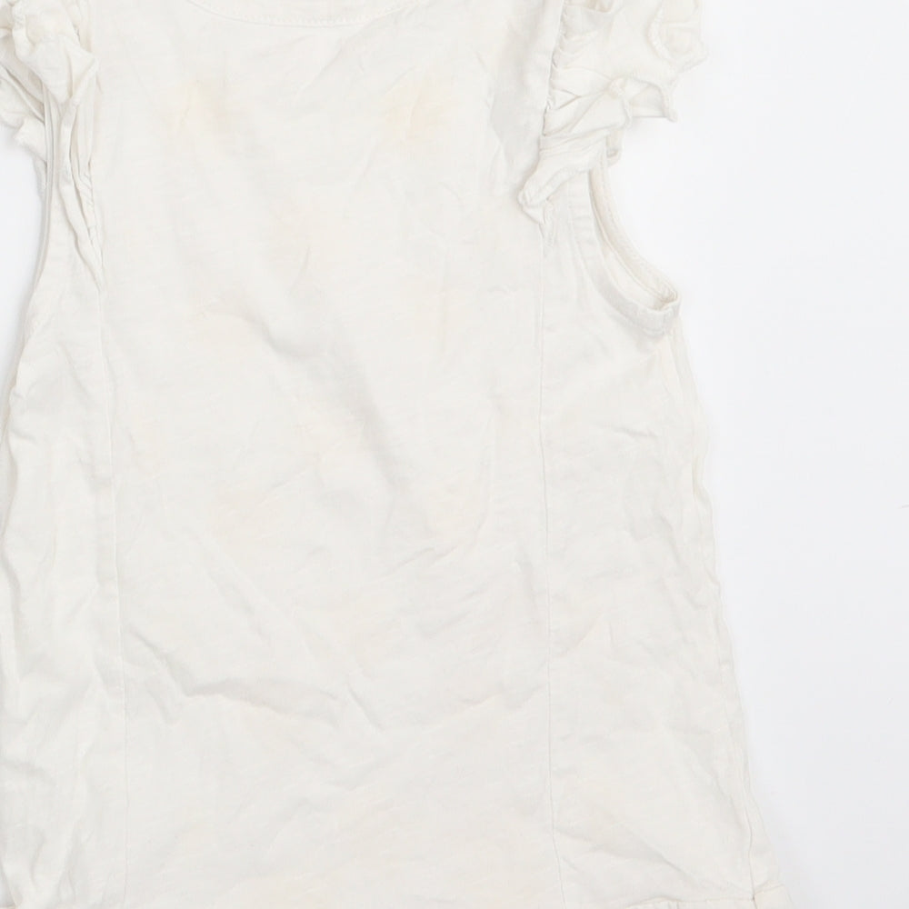 Nutmeg Girls White Polka Dot T-Shirt Dress Size 3-4 Years - Sequinns Gold