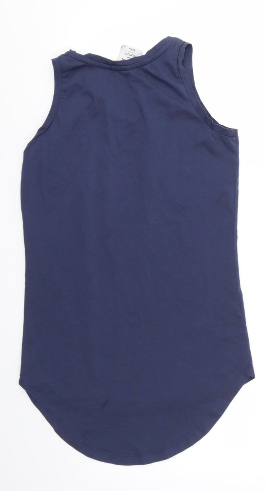 Hype Womens Blue Basic T-Shirt Size 8