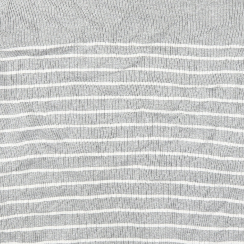 Preworn Womens Grey Striped Pullover Jumper Size L