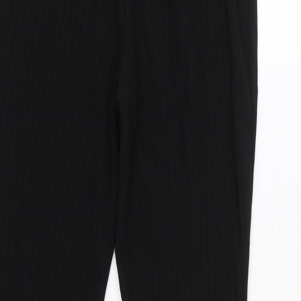 Papaya Womens Black Trousers Size 12 L25 in