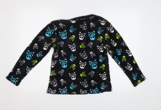 Chill Out Boys Black Pyjama Top Size 10-11 Years - Skull Print