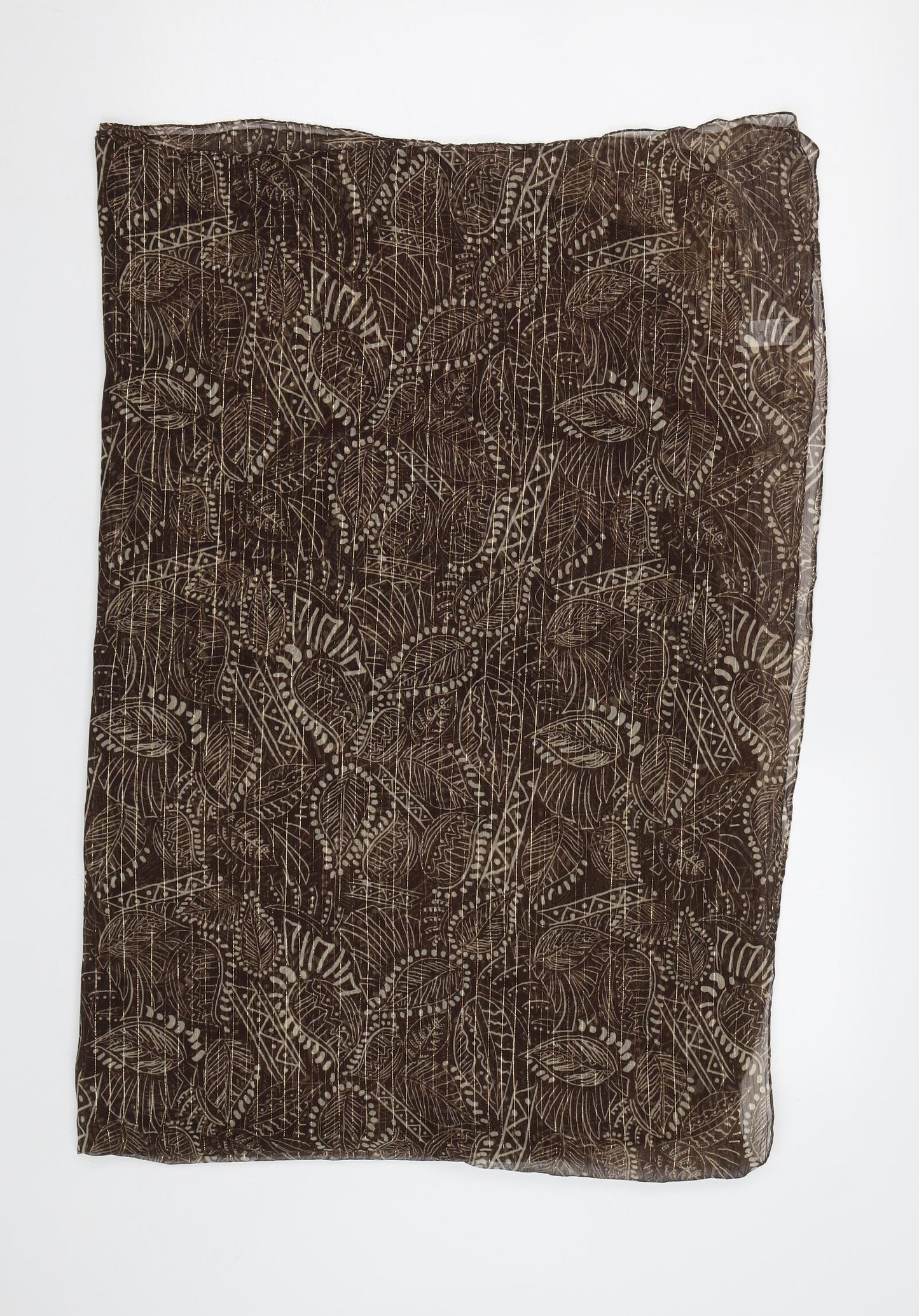 Matalan Unisex Brown Paisley Scarf