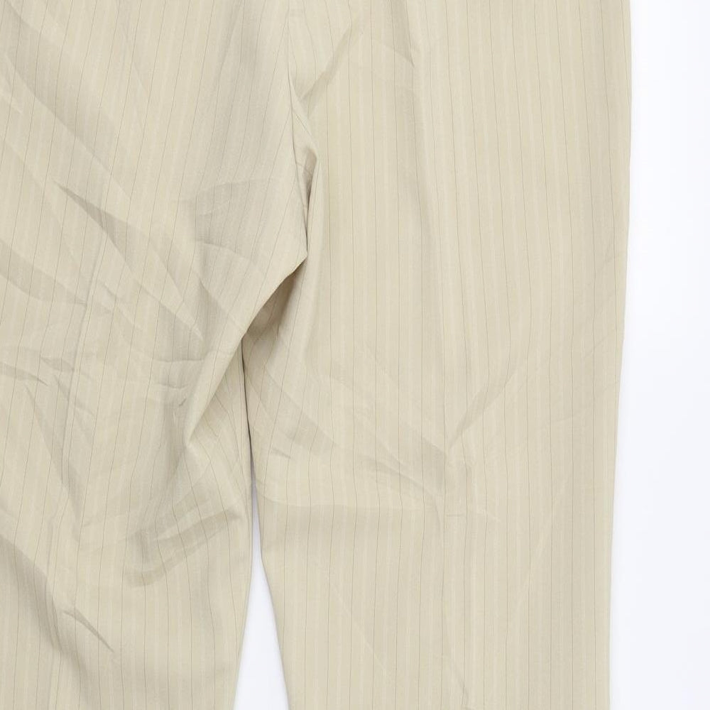 Dorothy Perkin Womens Beige Striped Trousers Size 16 L32 in