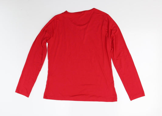 Habella Womens Red Basic T-Shirt Size 10