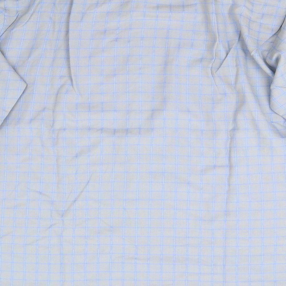 Preworn Mens Blue Check Button-Up Size XL