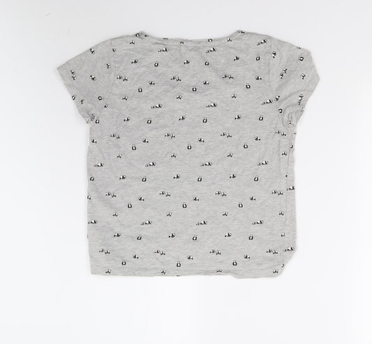 NEXT Womens Grey Babydoll Pyjama Top Size S
