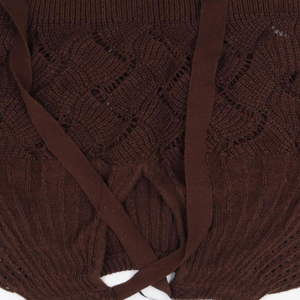 VILA Womens Brown Knit Pullover Jumper Size S