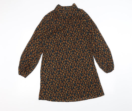 Fashion Union Womens Black Floral Basic Blouse Size 8