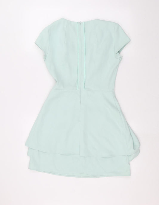 Topshop Womens Blue Basic Blouse Size 8