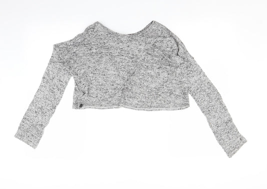 H&M Womens Grey Basic T-Shirt Size XS - Cropped