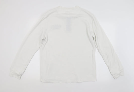 Farrell Mens White Check Pullover Jumper