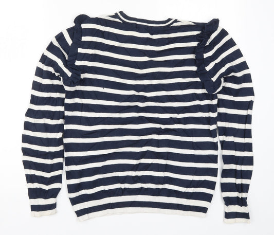 Atmomsphere Womens Blue Striped Knit Pullover Jumper Size 12