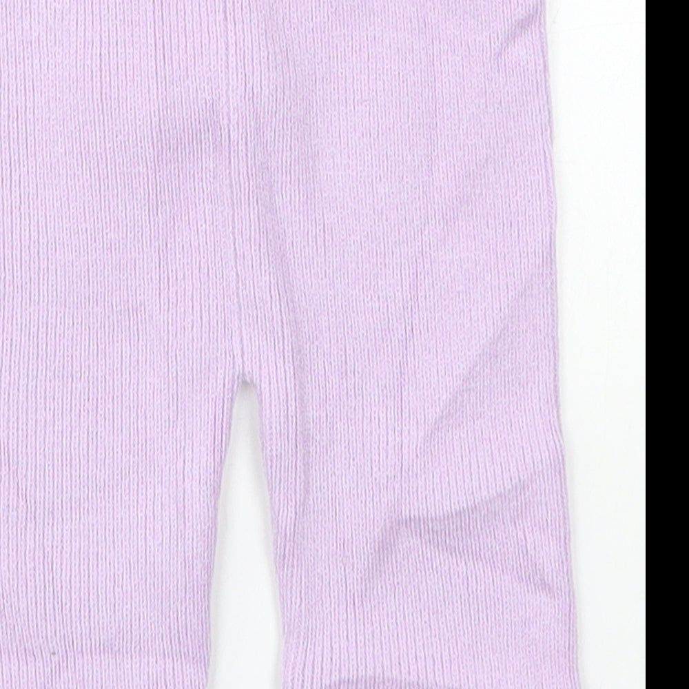 Marks and Spencer Girls Purple Sweatpants Trousers Size 6-9 Months