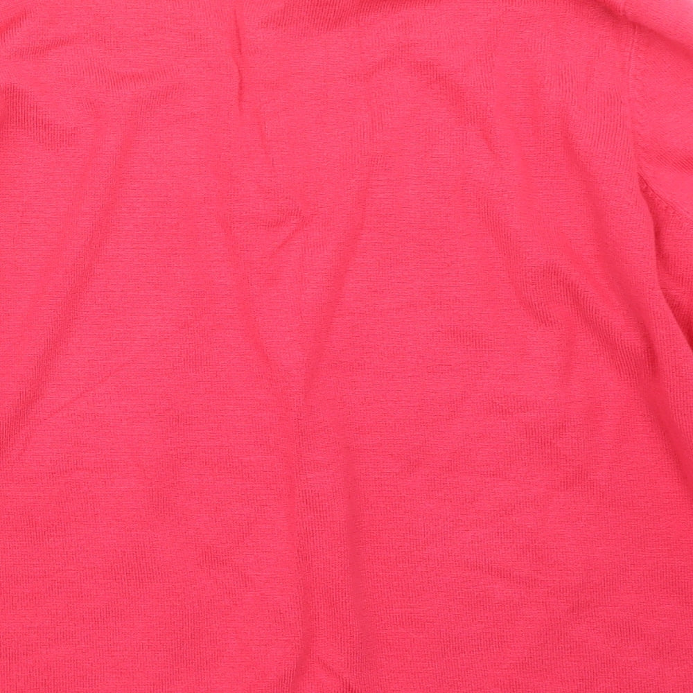 BM Womens Pink Knit Pullover Jumper Size M