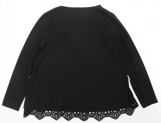 Zanzea Womens Black Basic T-Shirt Size L