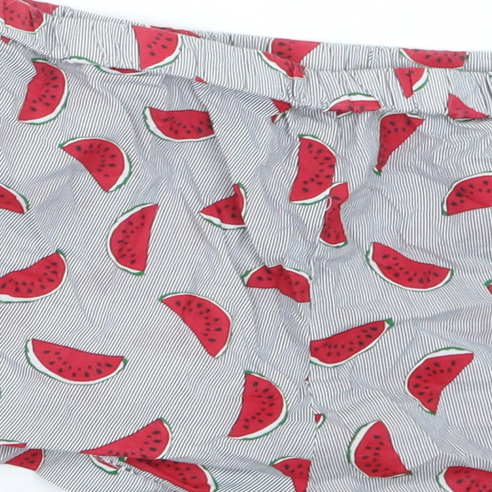 Preworn Womens Red Geometric Hot Pants Shorts Size M