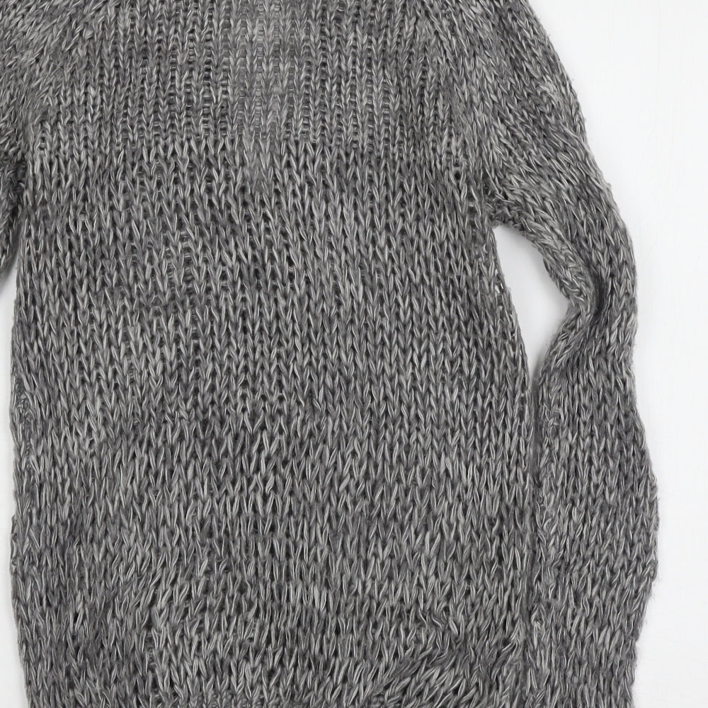 Dorothy Perkins Womens Grey Knit Cardigan Jumper Size 6