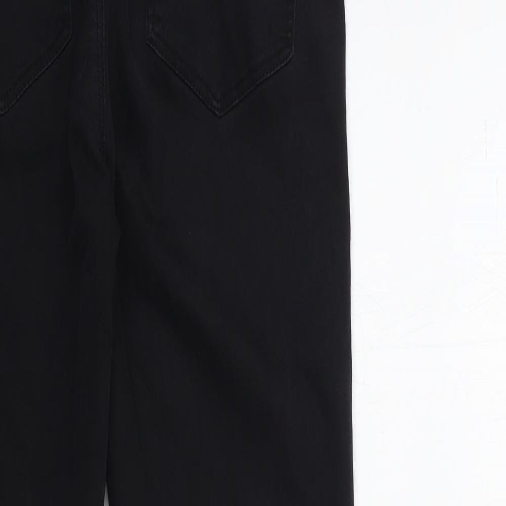 Brand and care label for Denim & Co. women’s black denim skinny jeans, size UK 10, 26-inch leg