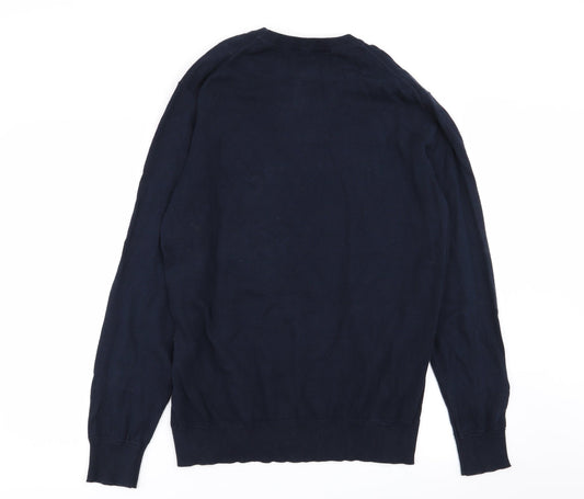 very man Mens Blue Pullover Jumper Size L
