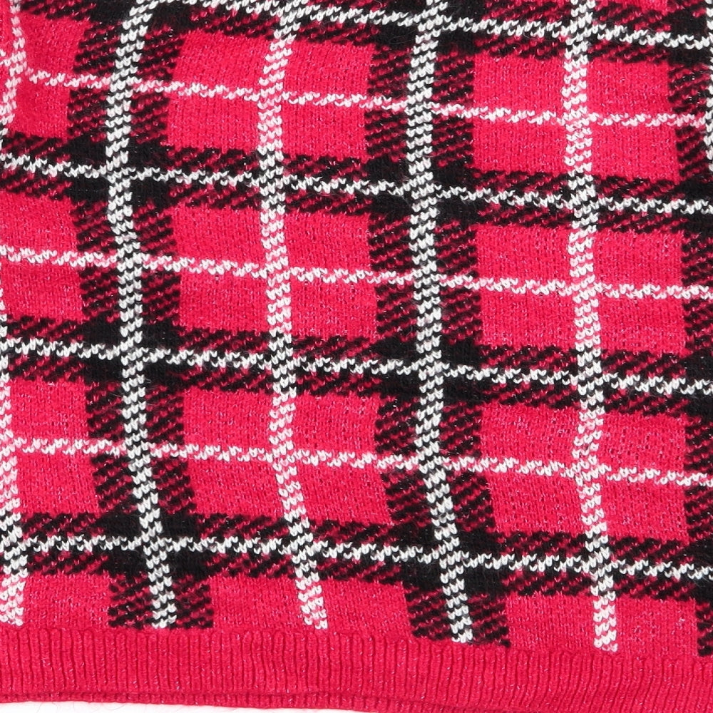 Papaya Womens Multicoloured Check Pullover Jumper Size M