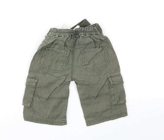 M Boys Green Cargo Trousers Size 3-6 Months